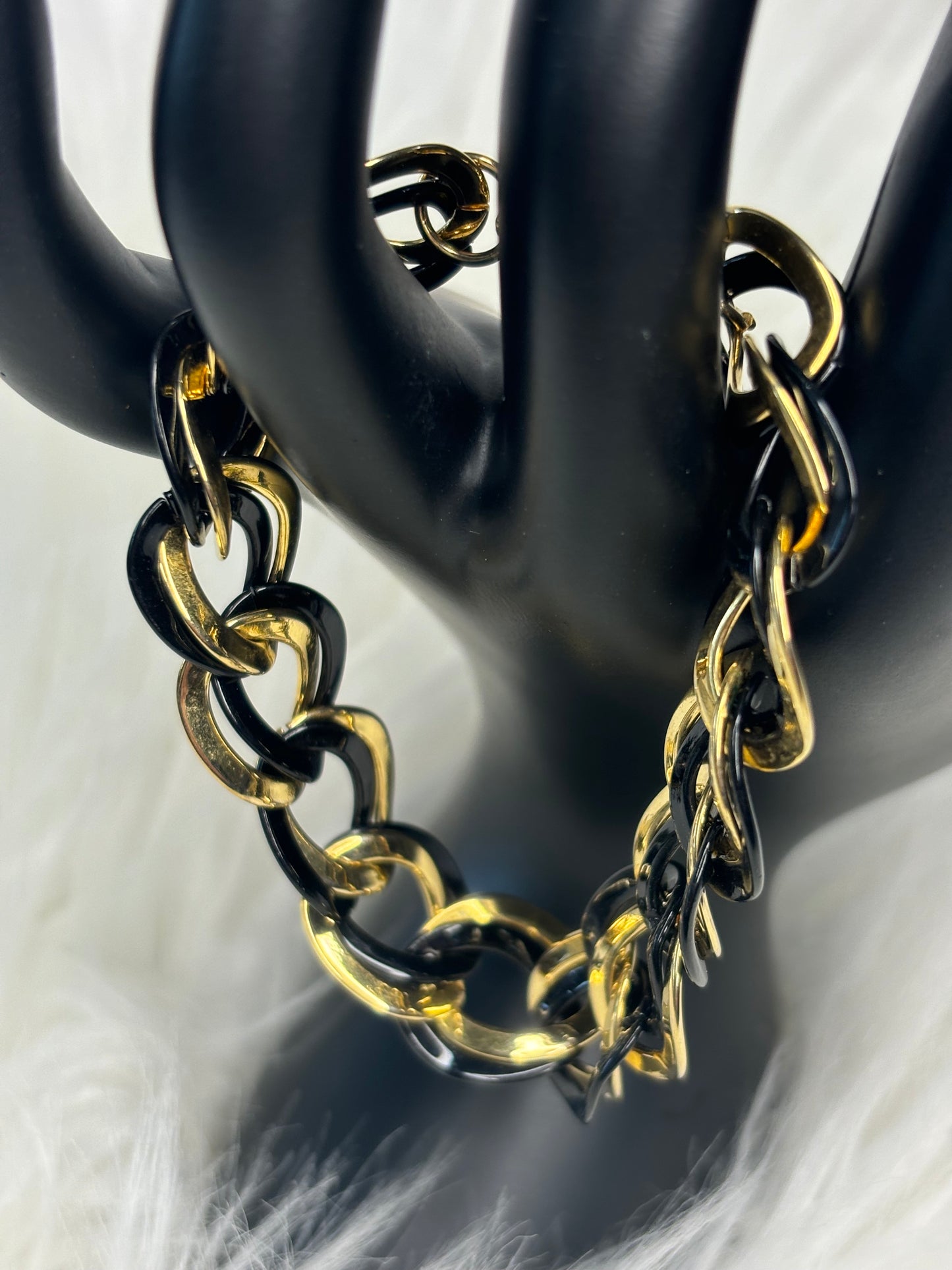 A239 Black and Gold Toned Bracelet