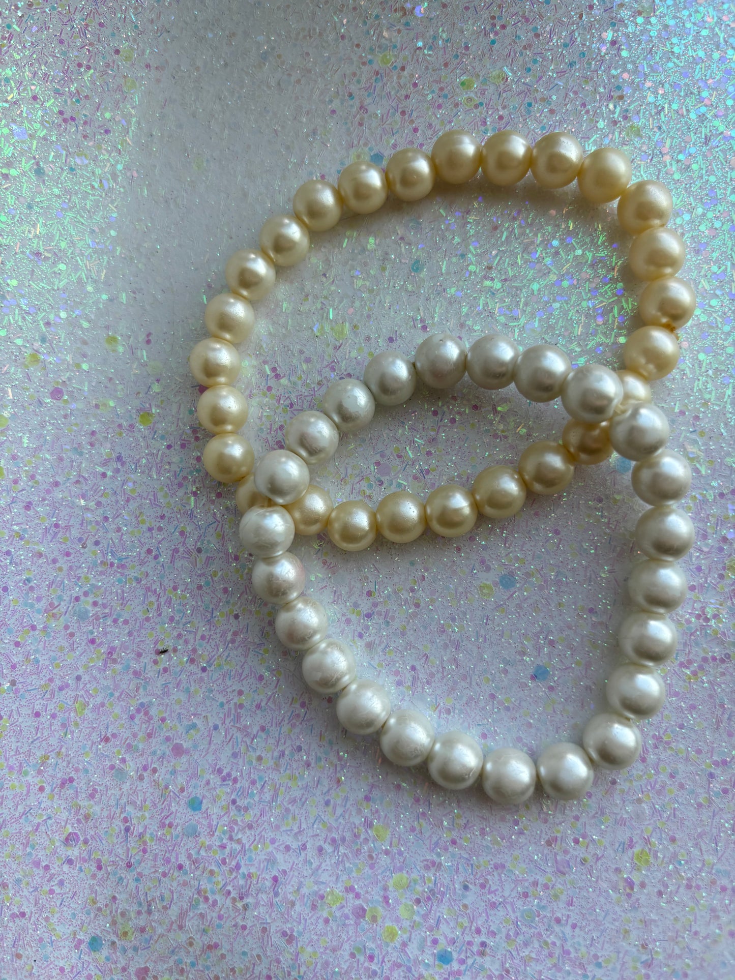 #0101 Two Stretchy Pearl Bracelets