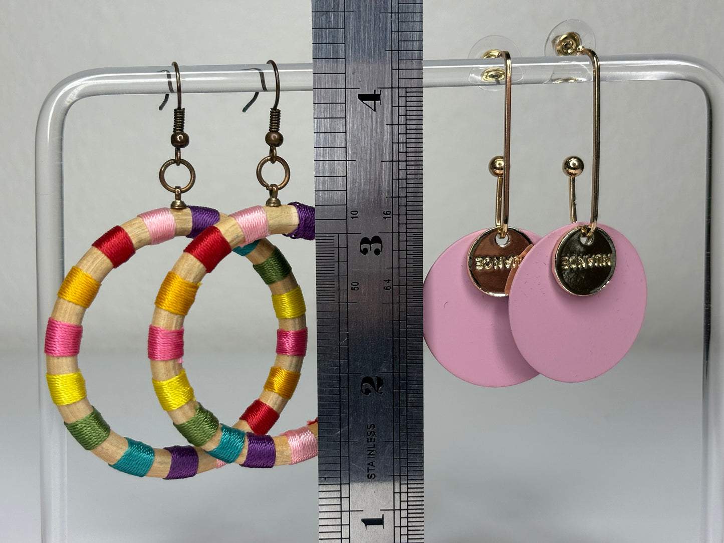 Set of Pink and Colorful Earrings