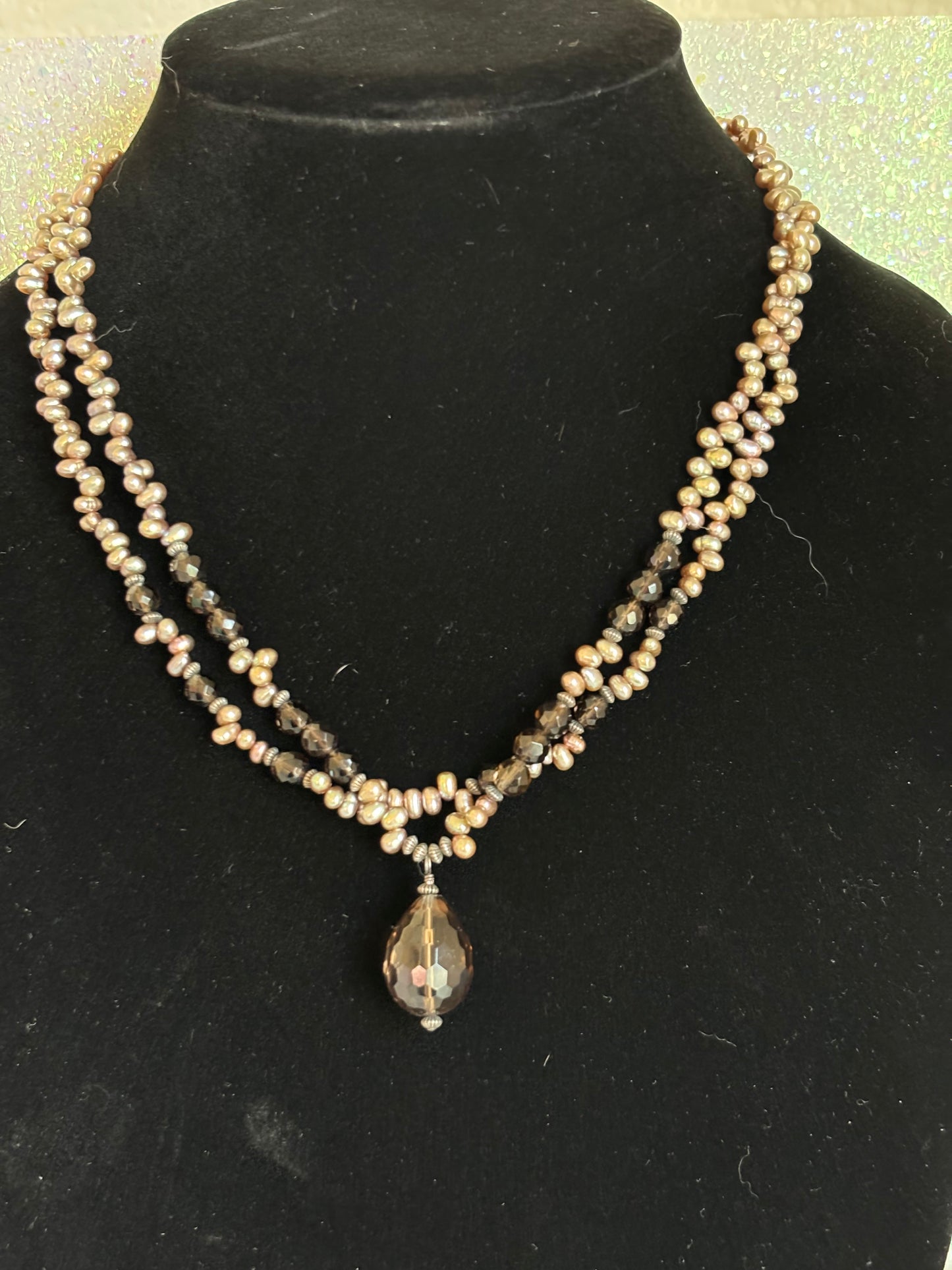 #0054 Freshwater Pearl Necklace Stamped S925