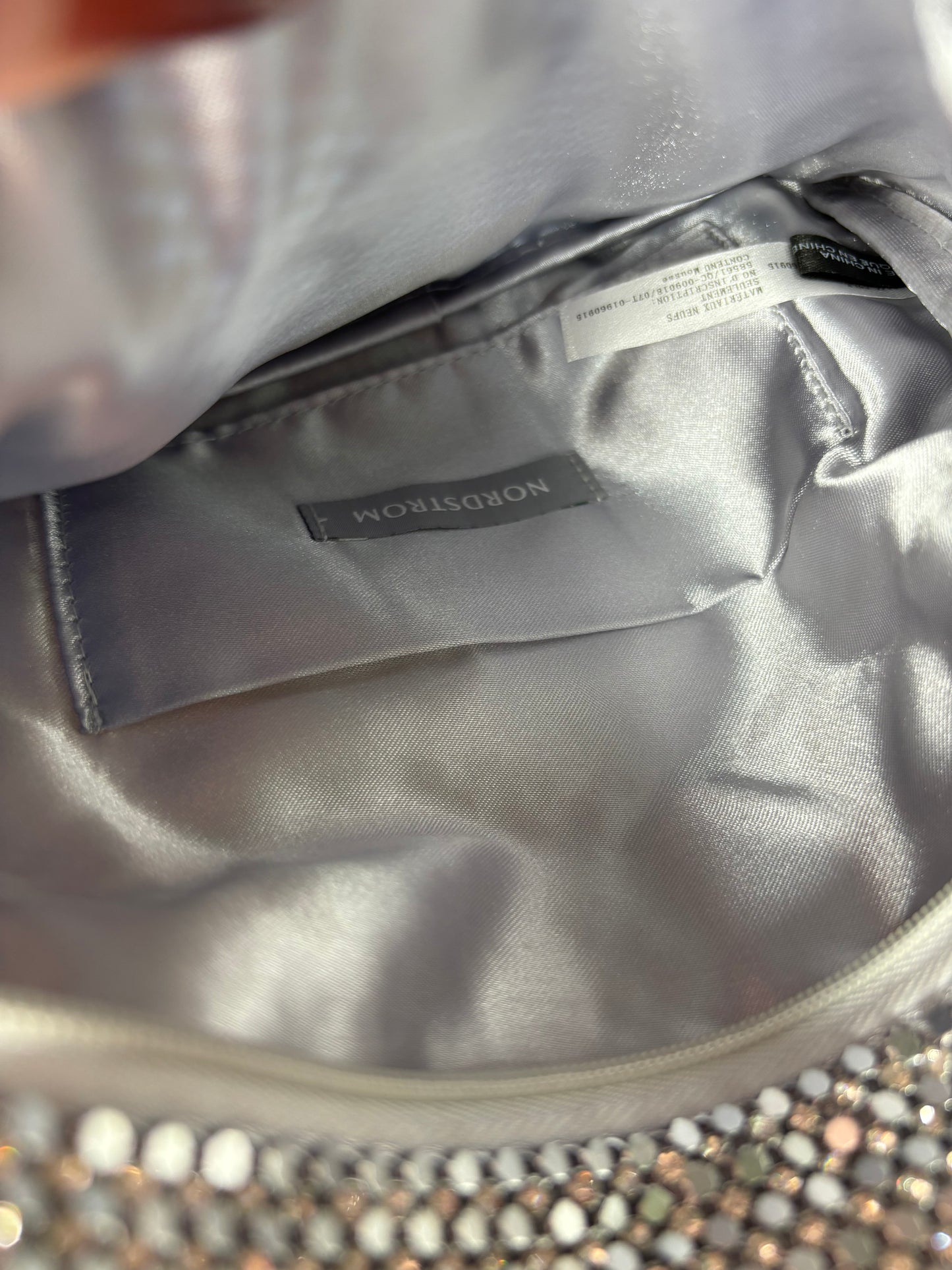 Nordstrom Silver Mesh Purse 8”x 4”