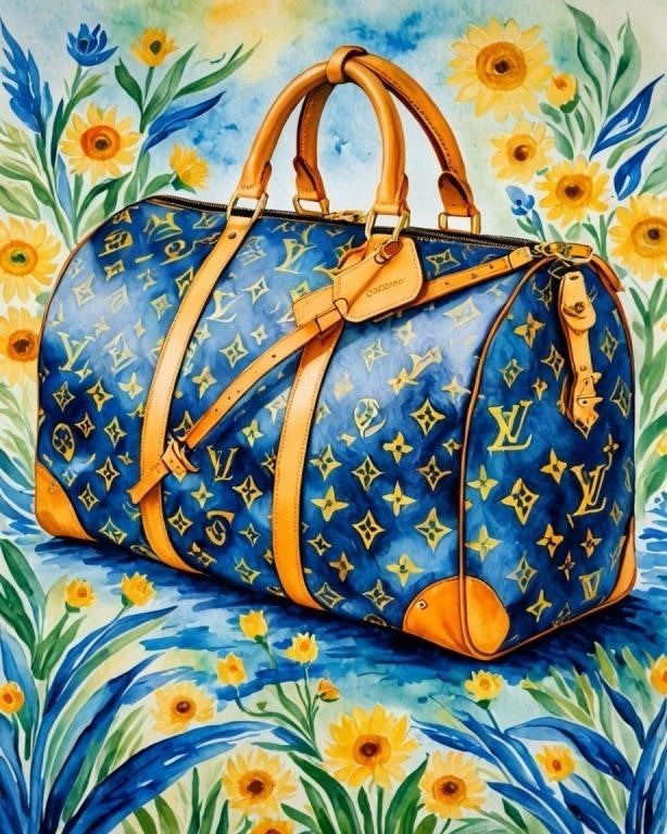 LV Keepall Tribute Limited Edition  Van Gogh Limited PRINT 16”x 20”