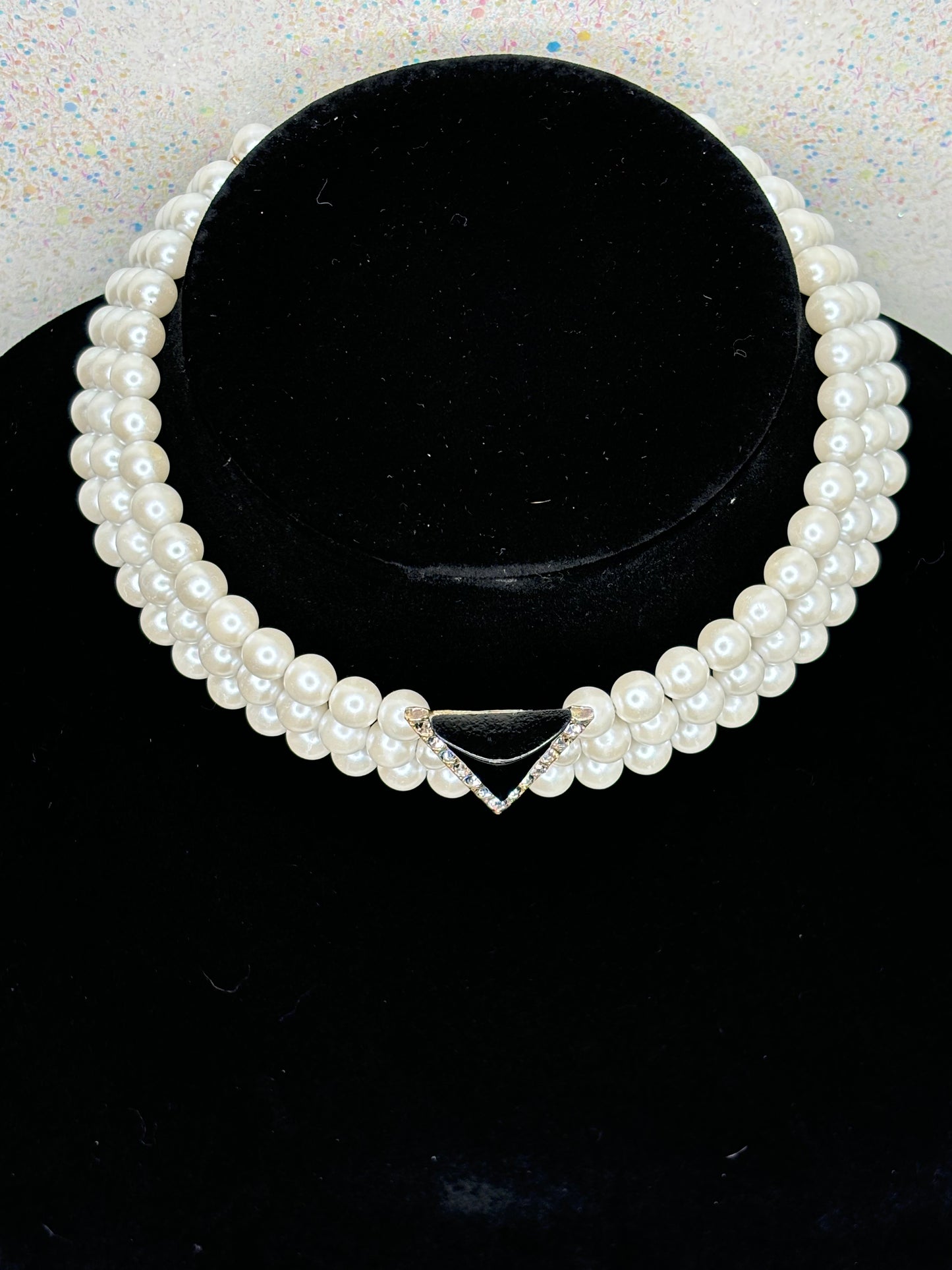 #0019 Vintage Pearl Choker Art Deco