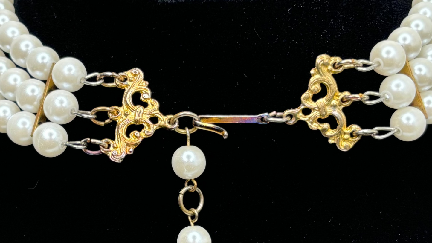 #0019 Vintage Pearl Choker Art Deco