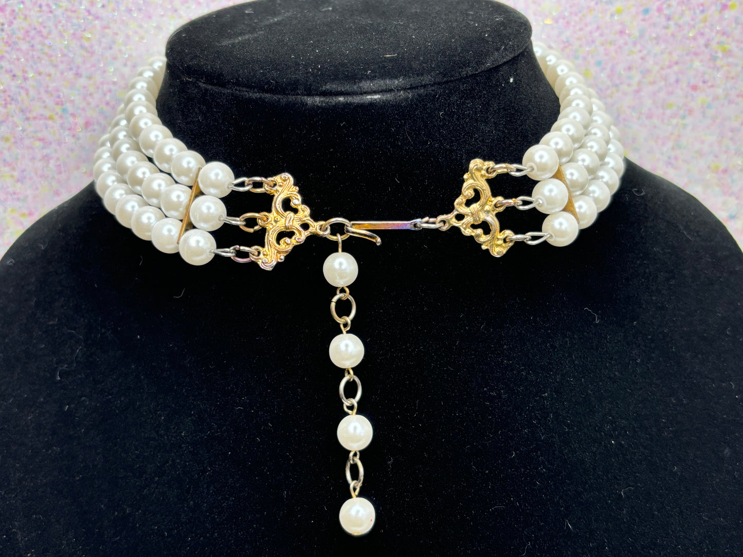 #0019 Vintage Pearl Choker Art Deco