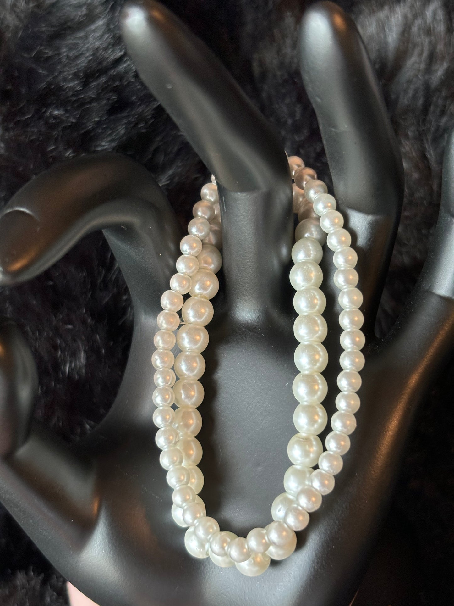 #0102 Two Stretchy Small Pearl Bracelets