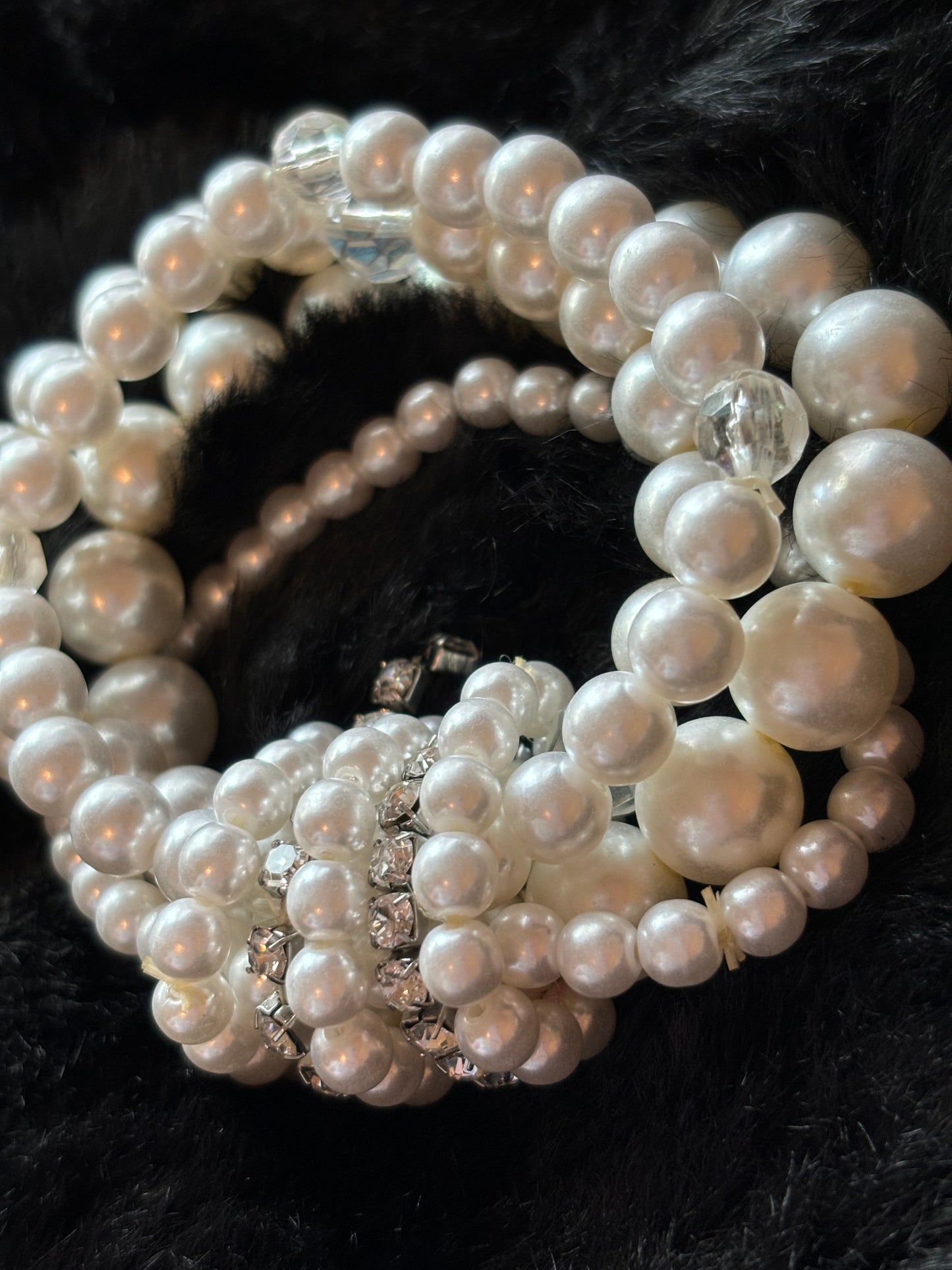 #0047 Stacked Faux Pearl Bracelet