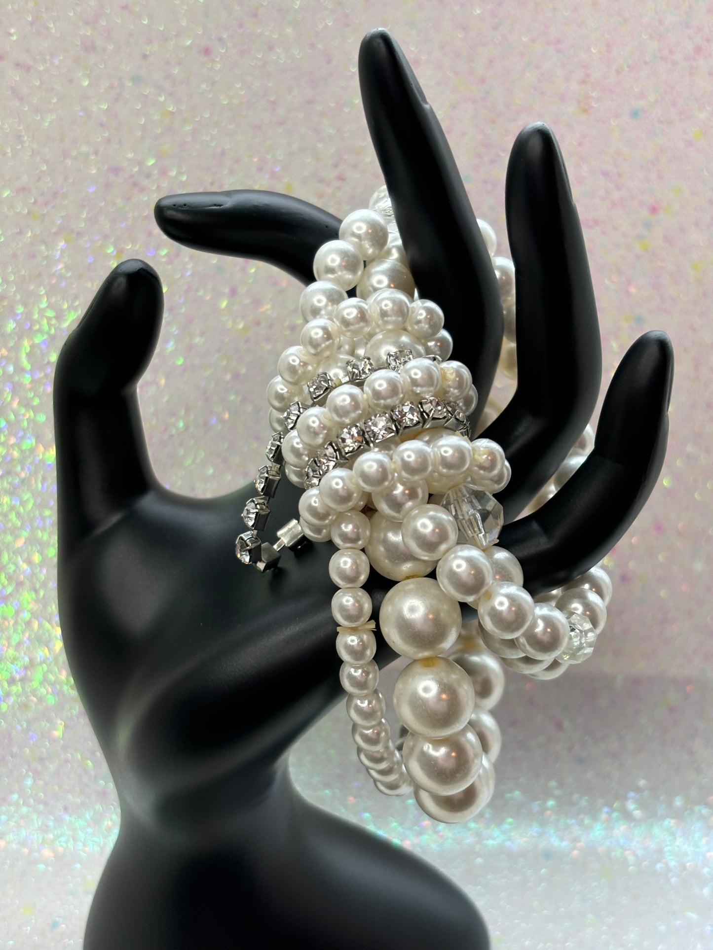 #0047 Stacked Faux Pearl Bracelet